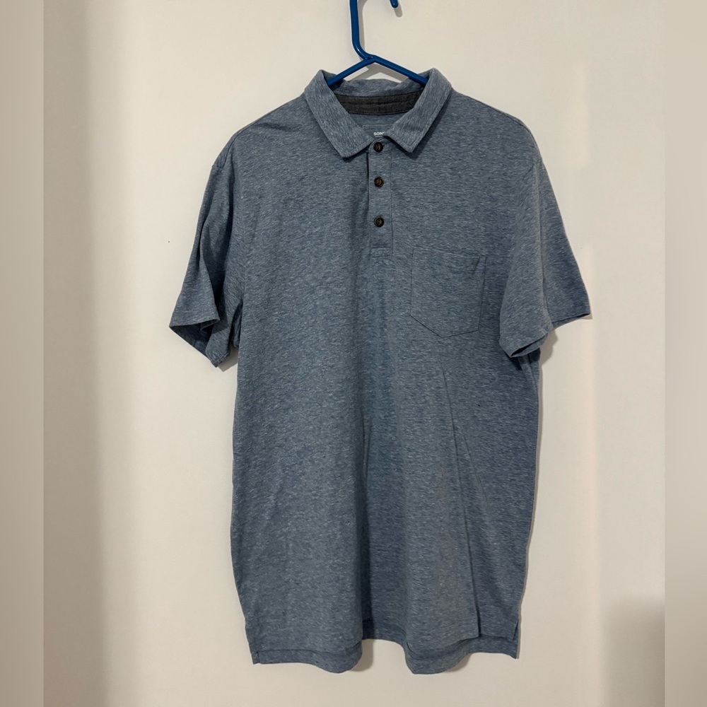 Sonoma Heather Blue Collared Shirt